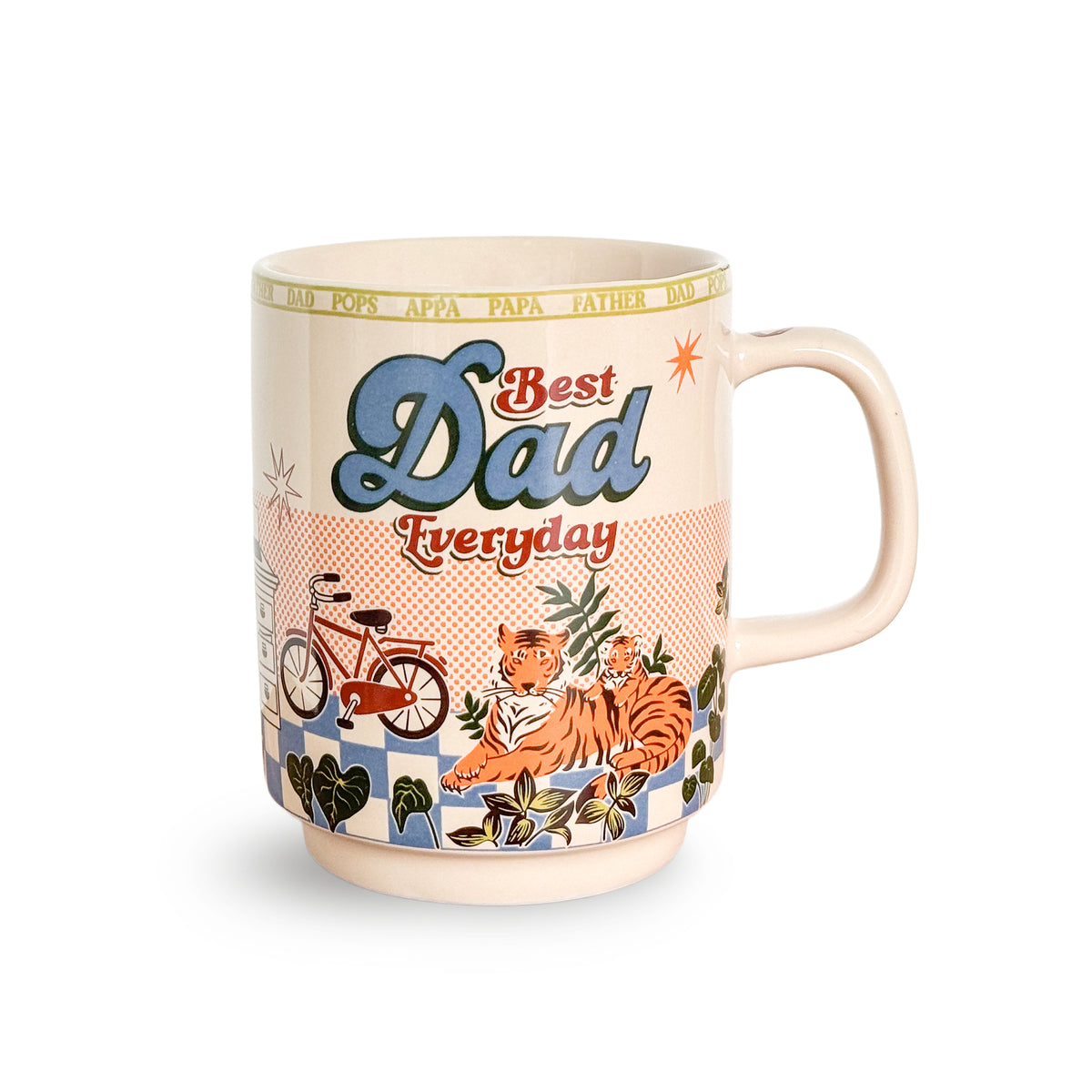 Shay Ceramic Mug, 1 Pc, DAD Mug, 300ml | Glossy Finish | Ceramic Coffee Cup | Porcelain | Microwave Safe | Rise Collection_ For our Fathers