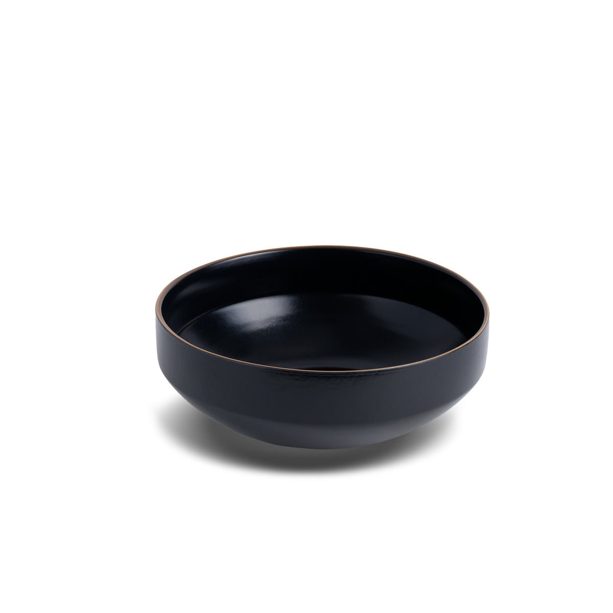 Large Ceramic Serving Bowl – Black, 1500ml | Japandi Matte Finish