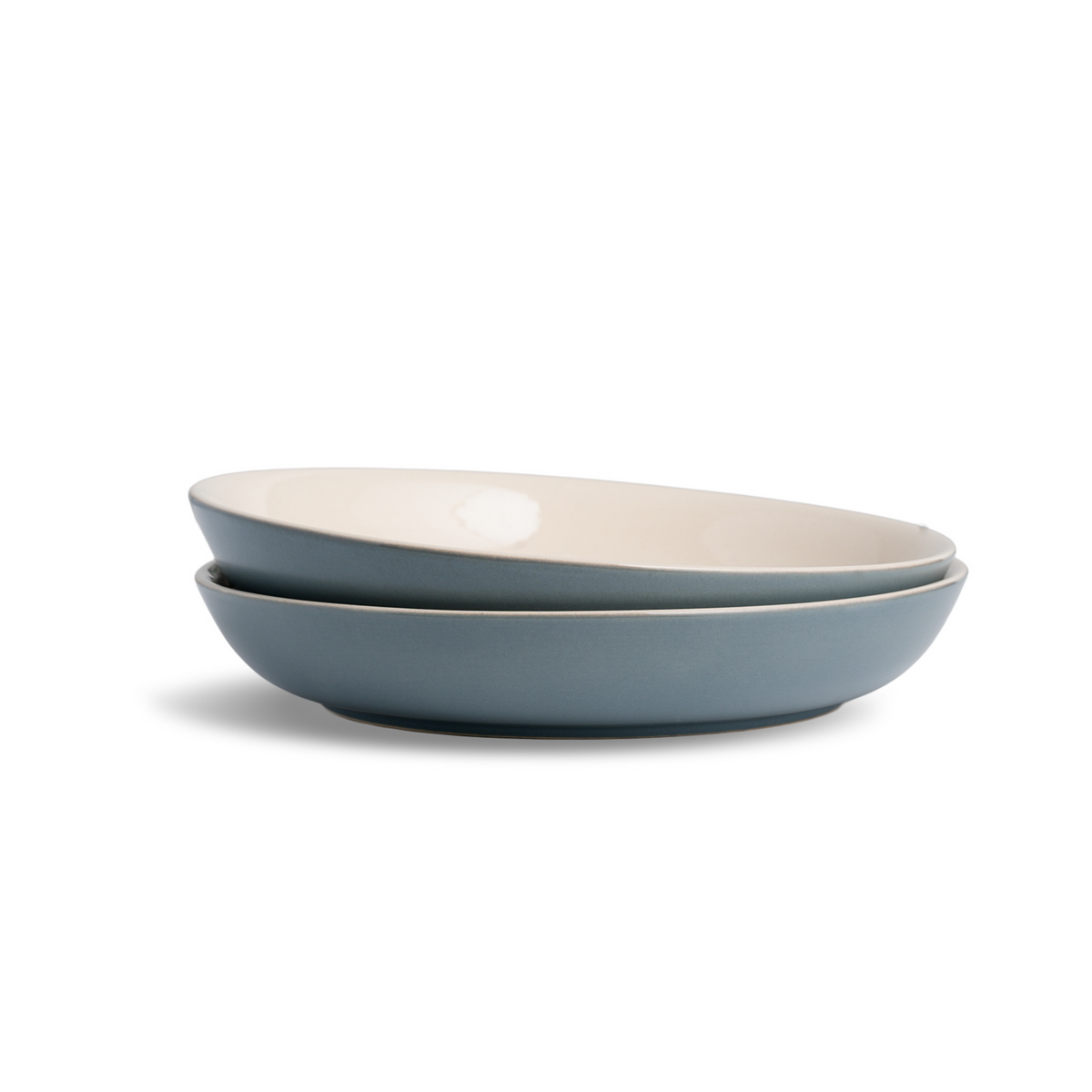 Shay Ceramic Stoneware Salad Plate Set 22cm | Set of 2 | Grey Ivory | Modern Tableware Online India