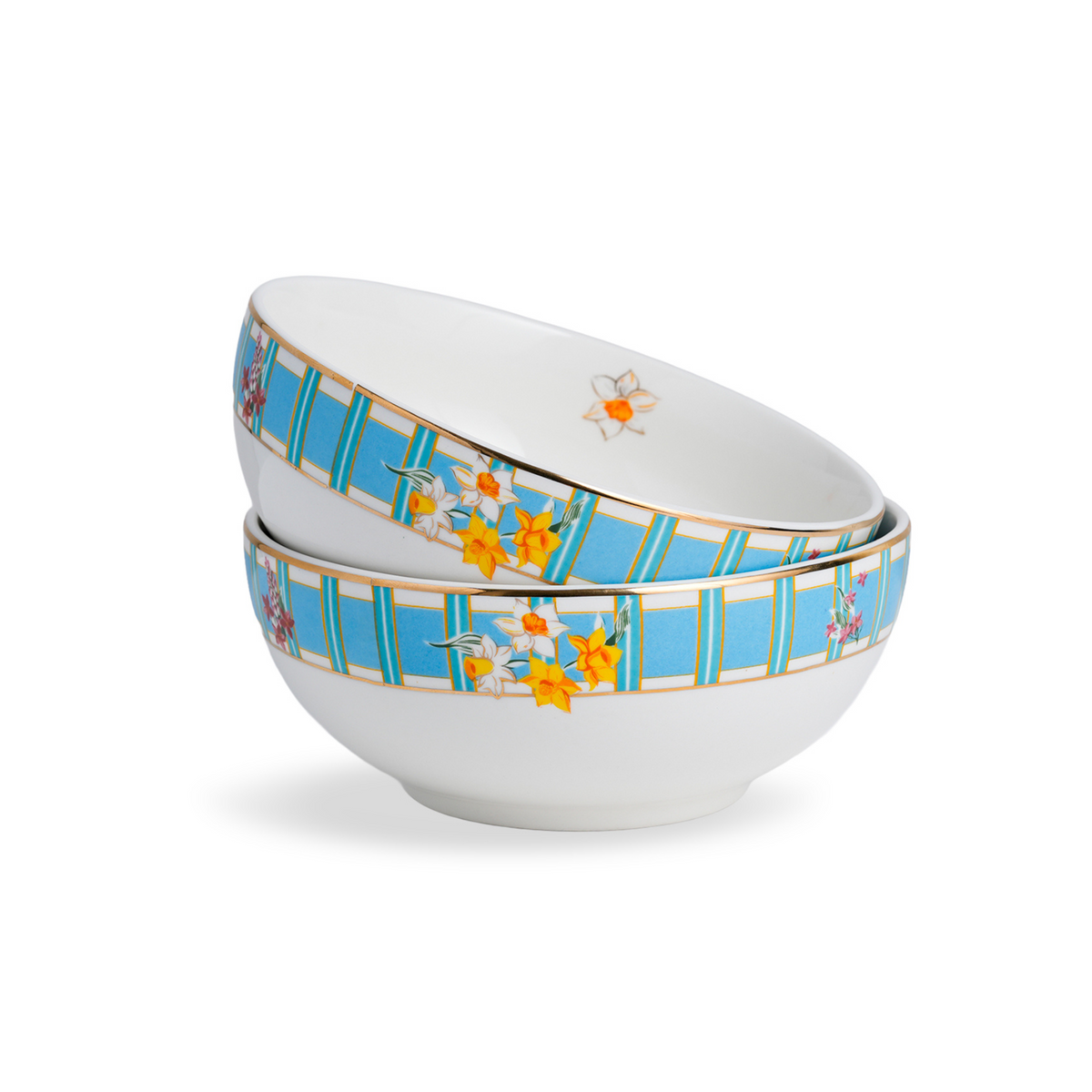Shay Ceramic Medium Serving Bowls Set of 2 Pieces | Nargis Collection | 18 cm | Modern Tableware Online India