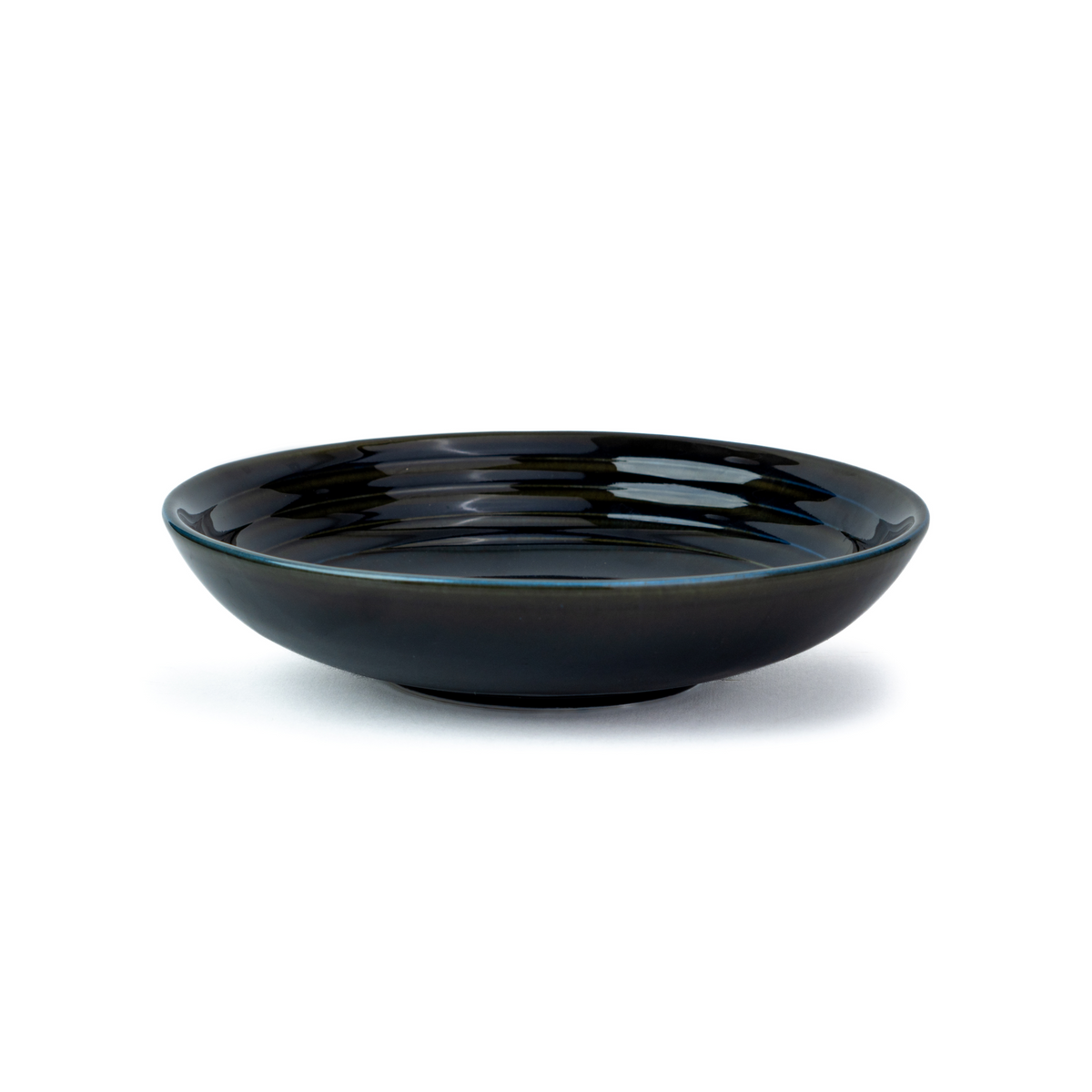 Ceramic Pasta Bowl 21cm – Blue Green | Glossy Reactive Glaze