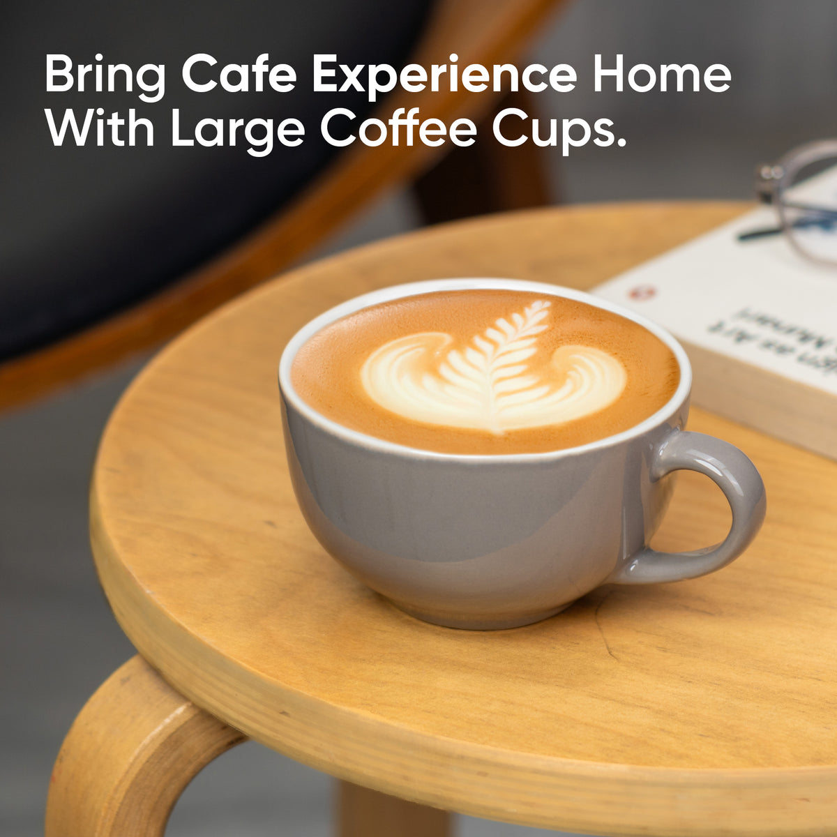 Large Ceramic Coffee Cup 320ml – Grey | XL Cuppa