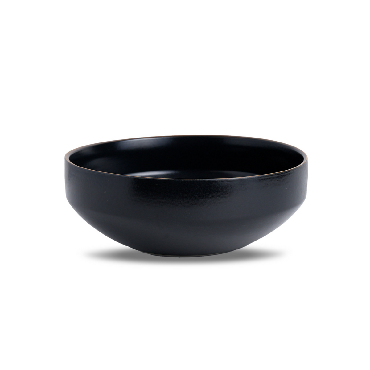 Large Ceramic Serving Bowl – Black, 1500ml | Japandi Matte Finish