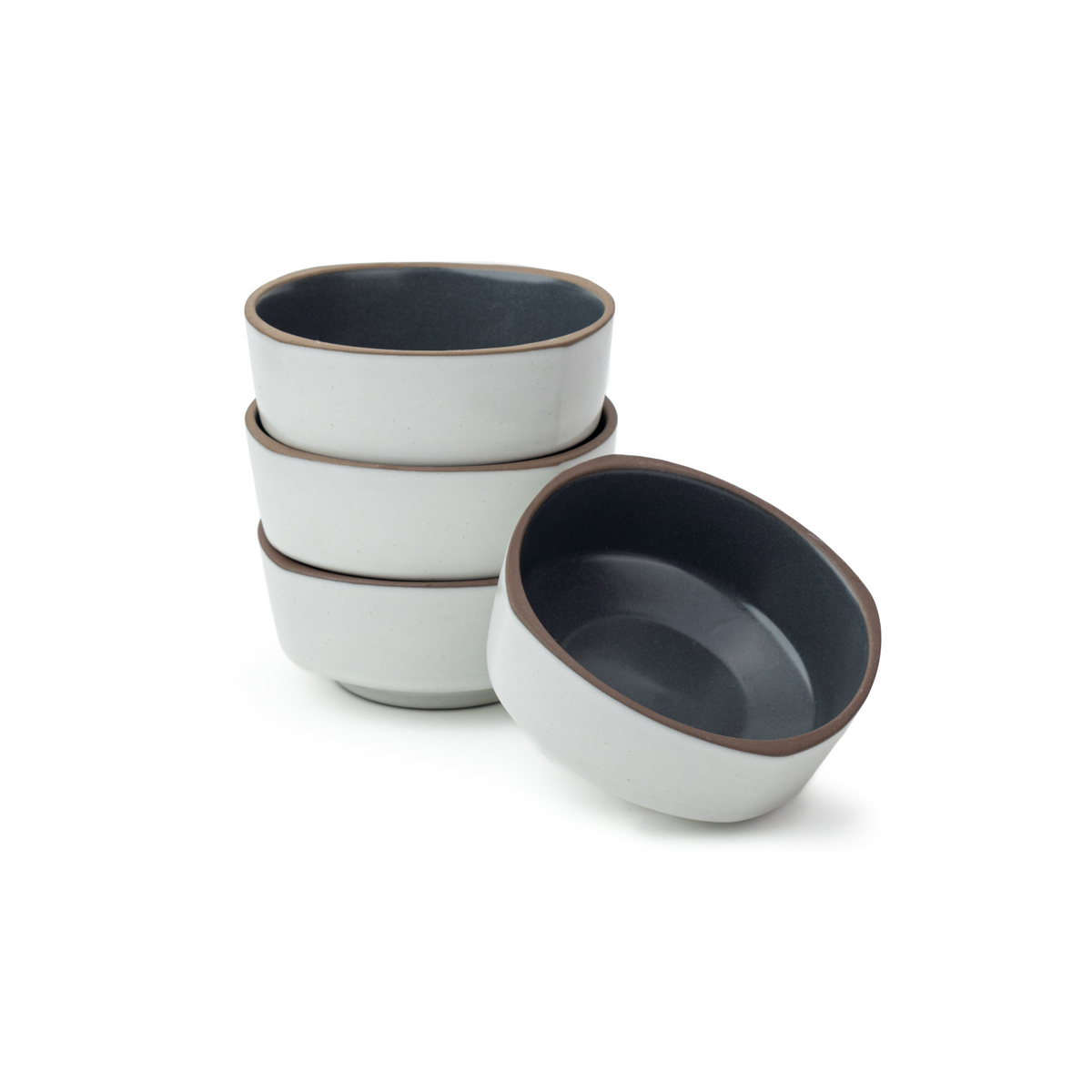 Shay Ceramic Snack Bowl Set Set of 4 | 330ml | Matte White | Japandi Collection | Modern Tableware Online India