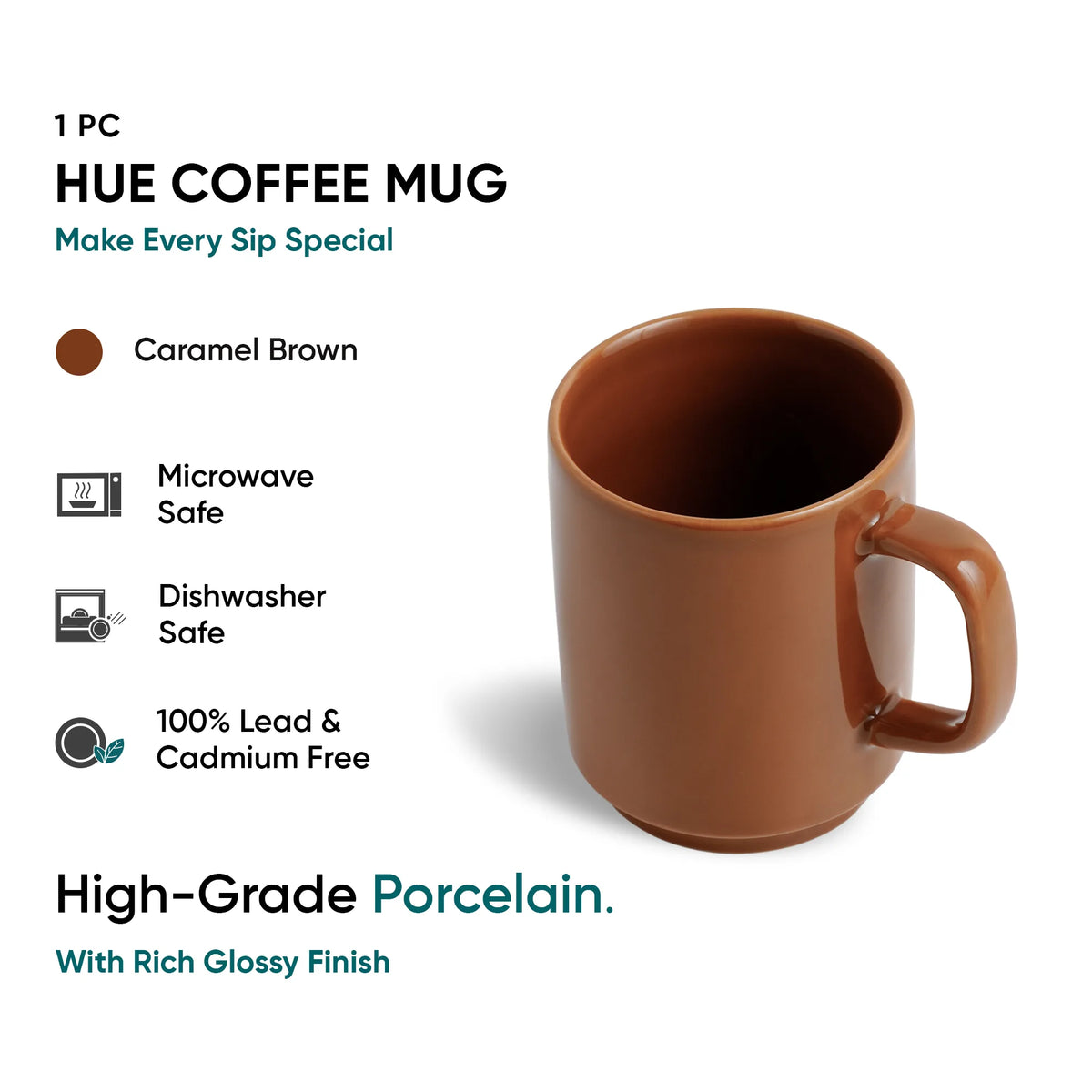 Ceramic Mug | Rise Collection |  1 Pc | Brown | 300ml
