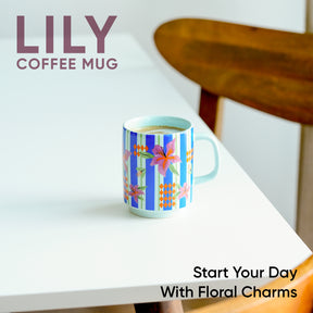 Lily Bloom Ceramic Coffee Mug – Rise Collection