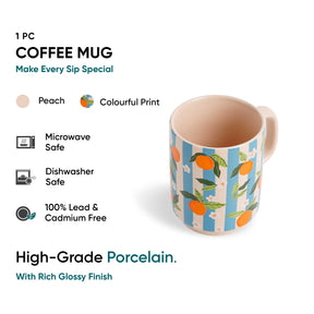 Tangerine Bloom Ceramic Mug – Rise Collection