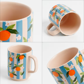 Tangerine Bloom Ceramic Mug – Rise Collection