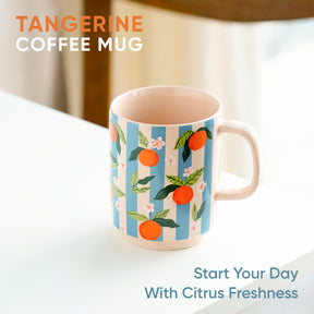 Tangerine Bloom Ceramic Mug – Rise Collection