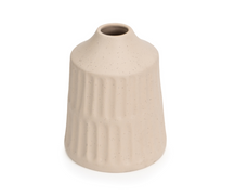 Carving Ceramic Vase, Medium, Decor Collection | Ceramic Vases for Home Decor Beige