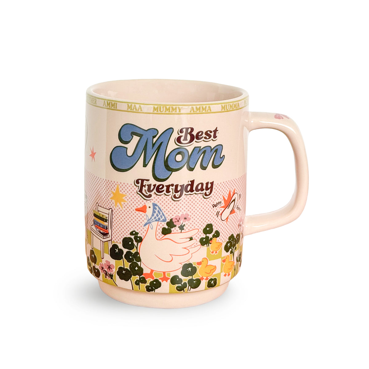 Shay Ceramic Mug, 1 Pc, MOM Mug, 300ml | Glossy Finish | Ceramic Coffee Cup | Porcelain | Microwave Safe | Rise Collection_ For our Mothers