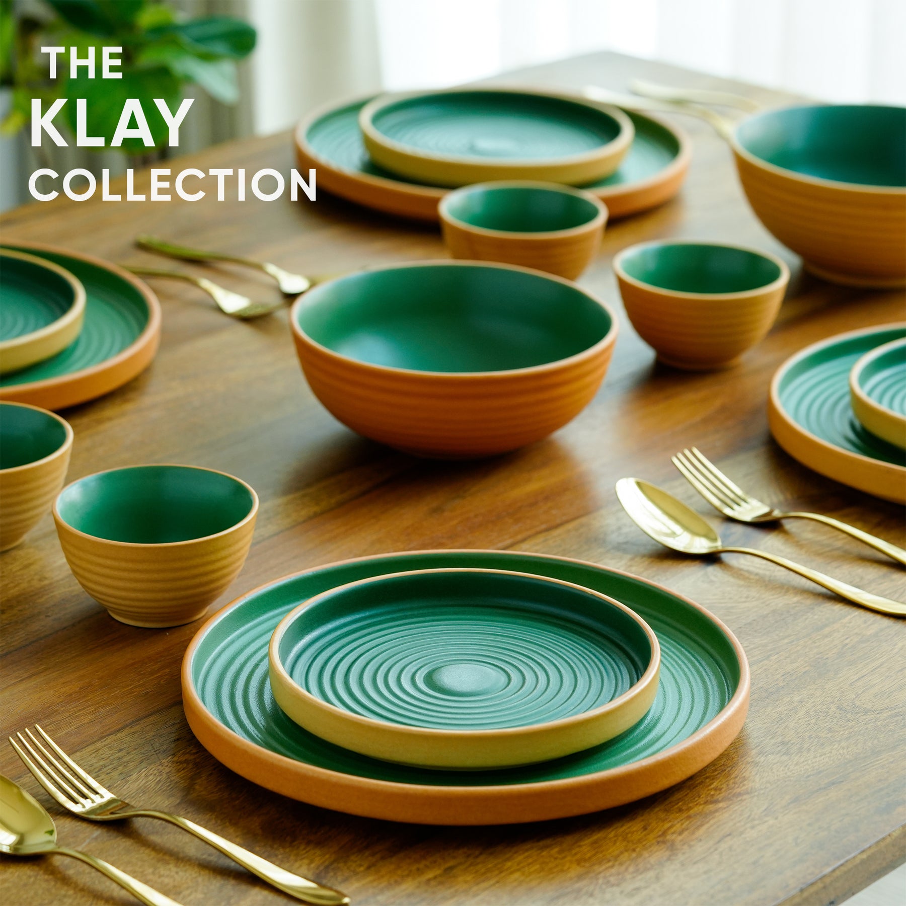 Ceramic Modern Dinner Set 21 Pcs | Klay Collection | Stoneware | Matte Finish