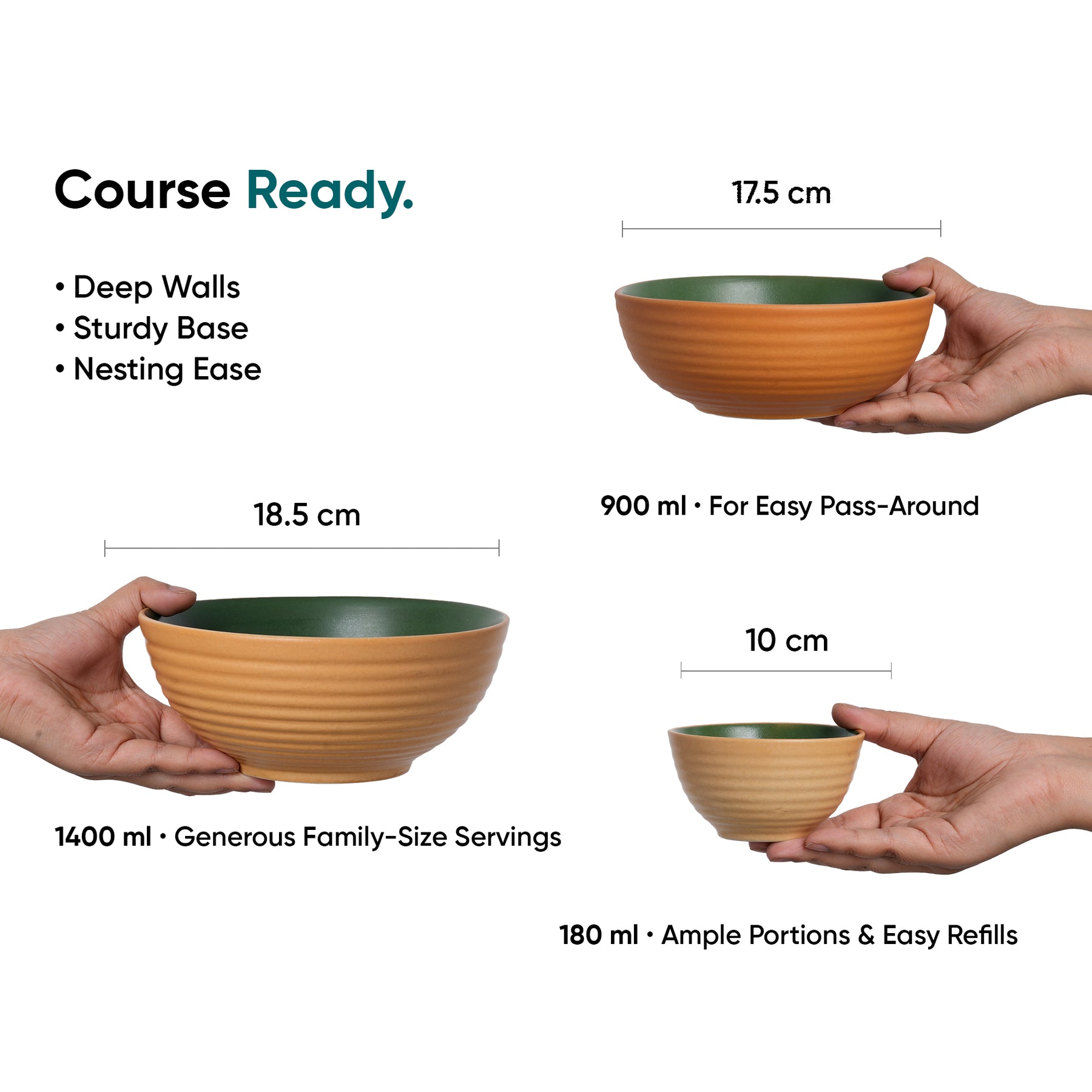 Ceramic Modern Dinner Set 21 Pcs | Klay Collection | Stoneware | Matte Finish