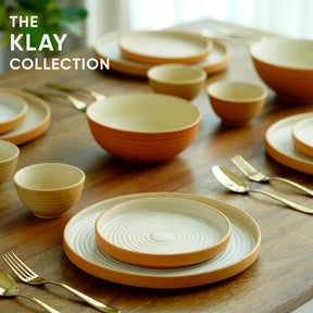 Ceramic Modern Dinner Set 21 Pcs | Klay Collection | Stoneware | Matte Finish