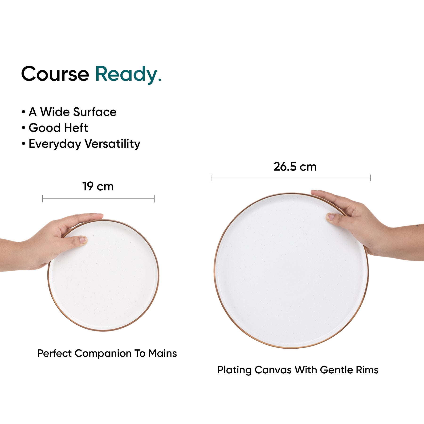 Ceramic Dinner Plates Set, 21 Pieces | Off White Japandi Series