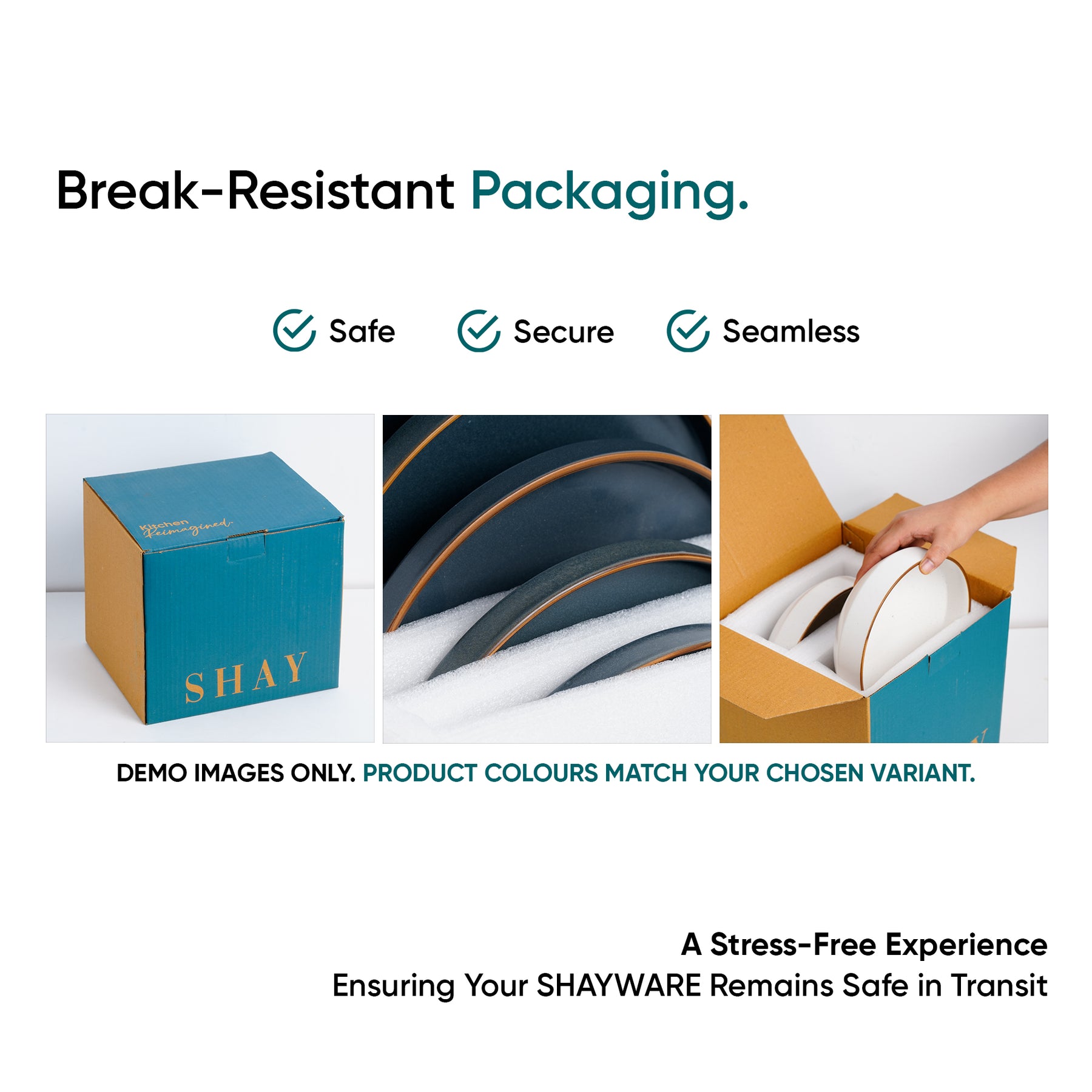 Ceramic Dinner Plates Set, 21 Pieces | Off White Japandi Series