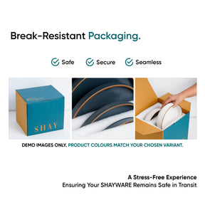 Ceramic Dinner Plates Set, 21 Pieces | Off White Japandi Series