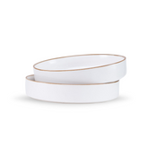 Shay Stackable Ceramic Pasta Bowl Set of 2 White Japandi Collection | Modern Tableware Online India
