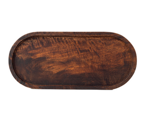 Shay Small Wooden Cappuccino Tray | Elegant Wood Serving Tray | Modern Tableware Online India