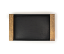 Large Wooden Serving Tray | Natural Wood Tray for Elegant Serving Black