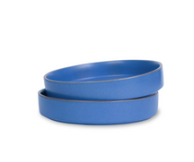 Stackable Ceramic Pasta Bowl Set of 2 – Japandi Collection Blue