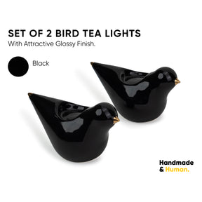 Ceramic Dove Tea Light Holder Set of 2, Decor Collection