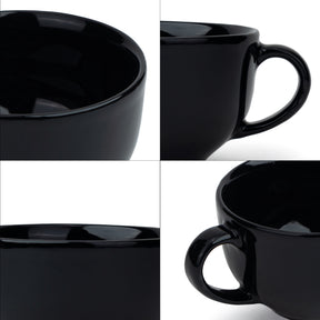 Large Ceramic Coffee Cup Set 320ml | XL Cuppa Collection | Glossy Finish