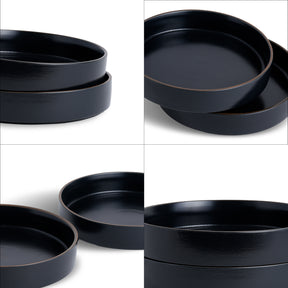 Stackable Ceramic Pasta Bowl Set of 2 Japandi Collection