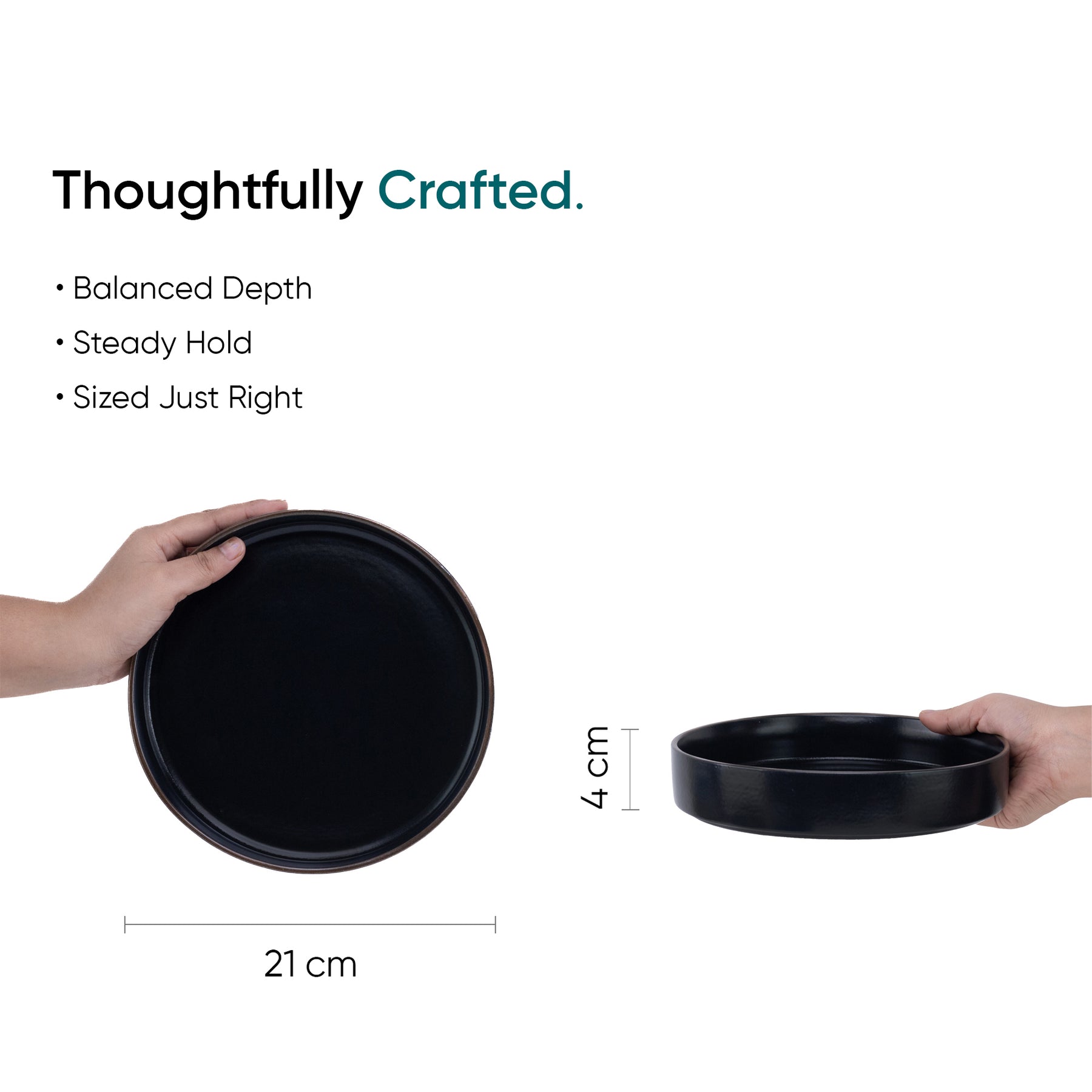 Stackable Ceramic Pasta Bowl Set of 2 Japandi Collection