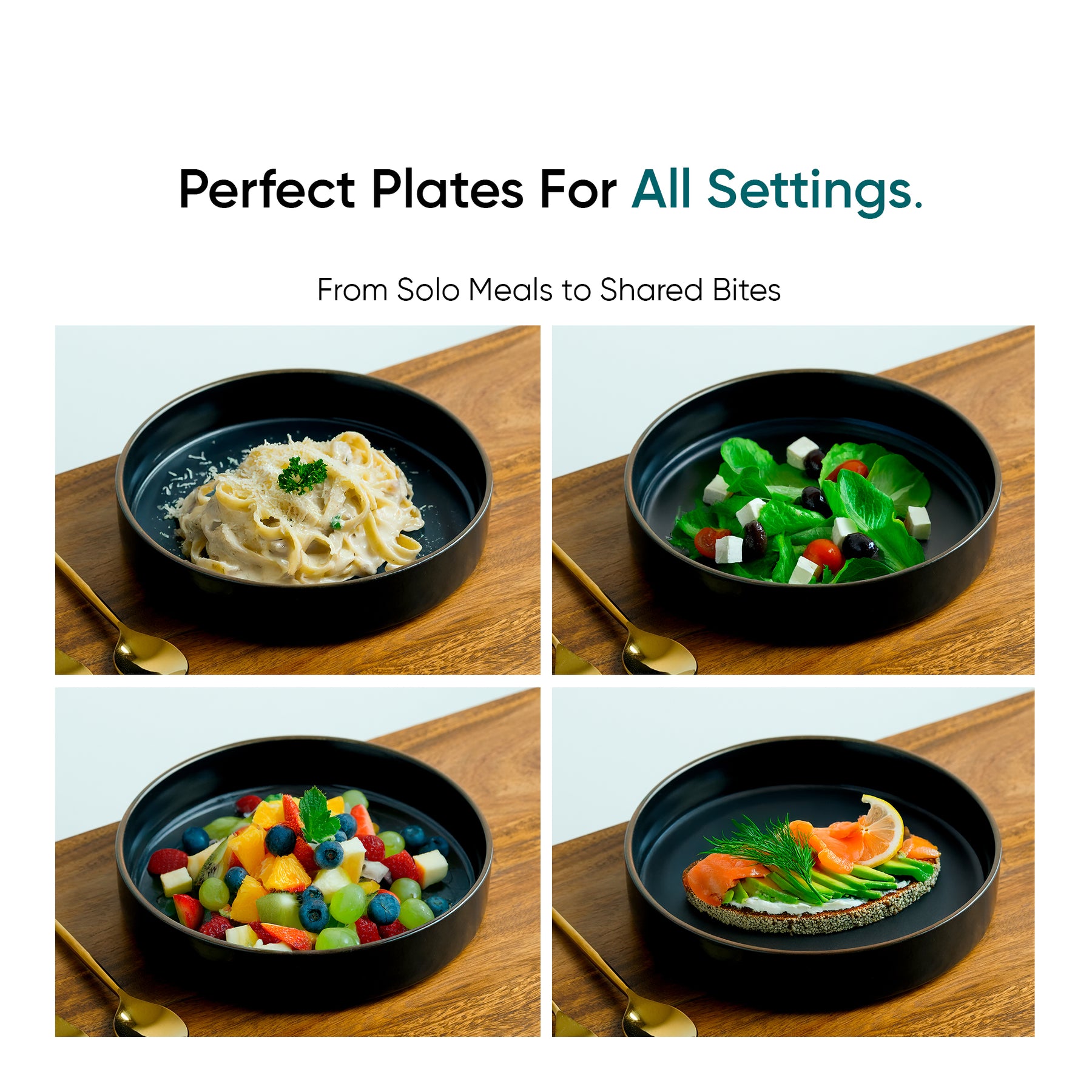 Stackable Ceramic Pasta Bowl Set of 2 Japandi Collection