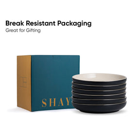 Snack Plates Set of 6 Black