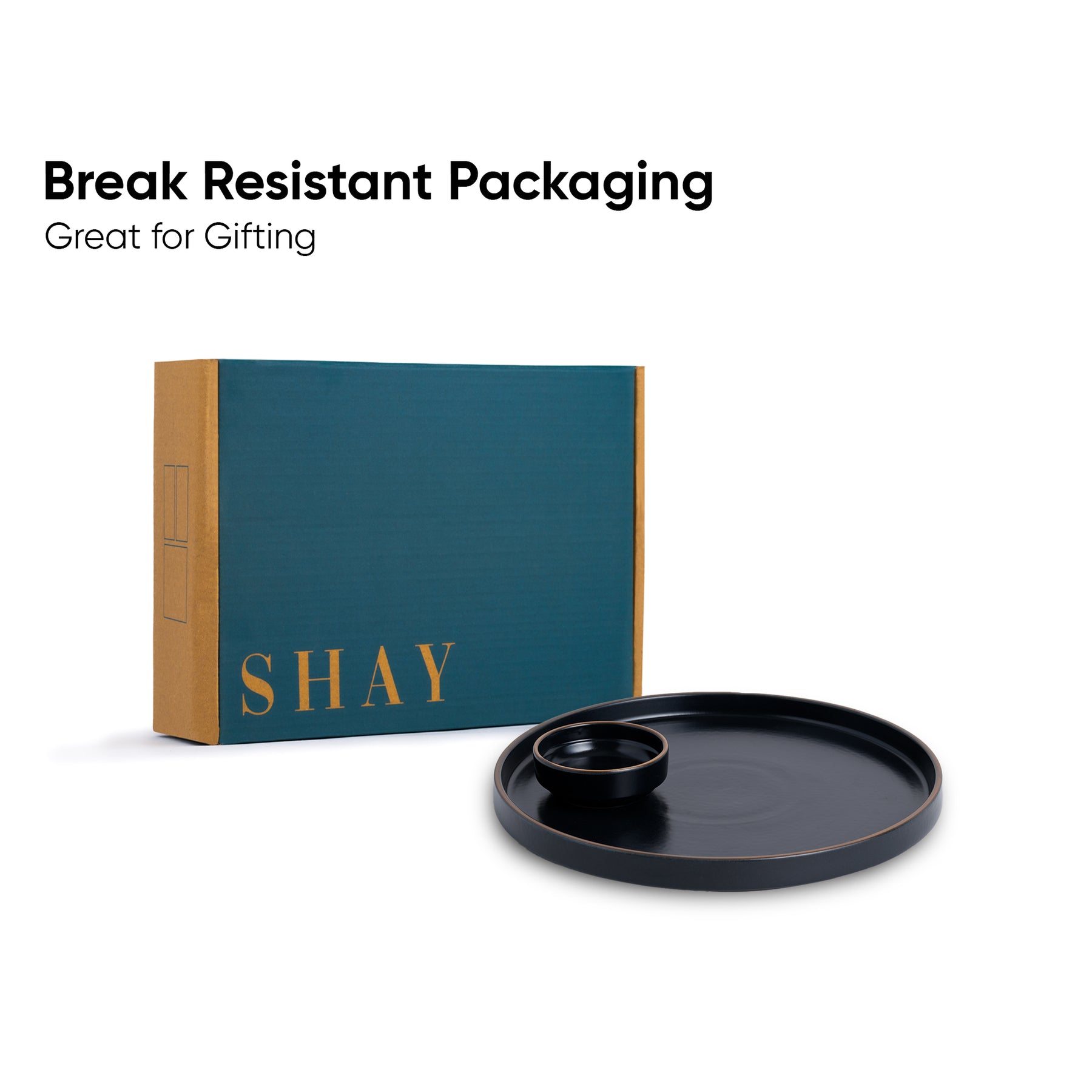 Large Round Ceramic Serving Platter 1 Platter, 1 Dip || Matte Finish | Japandi Platter