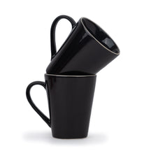 Shay Large Ceramic Coffee Mug Set | Black Beauty Collection | 350ml | Modern Tableware Online India