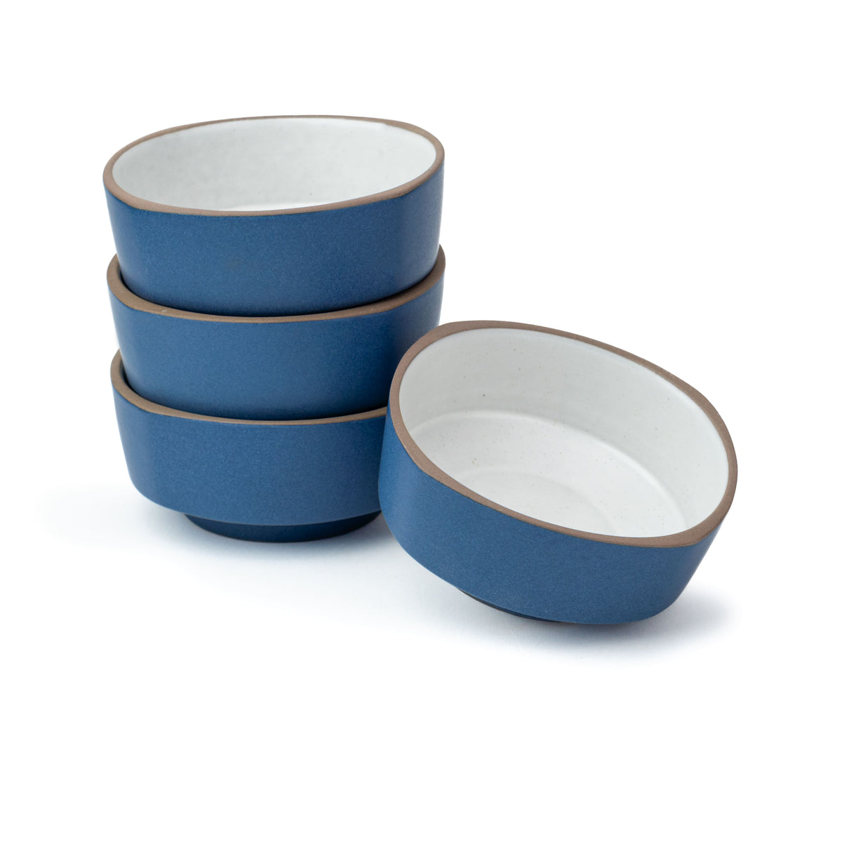 Ceramic Snack Bowl Set | 330ml | Set of 4 | Matte Finish | Japandi Collection Blue