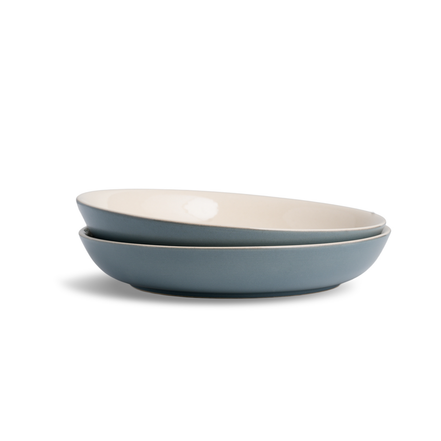 Shay Ceramic Stoneware Salad Plate Set 22cm | Set of 2 | Grey Ivory | Modern Tableware Online India