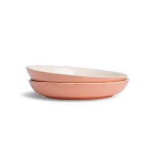 Ceramic Stoneware Salad Plate Set 22cm | Set of 2 | Pink Ivory
