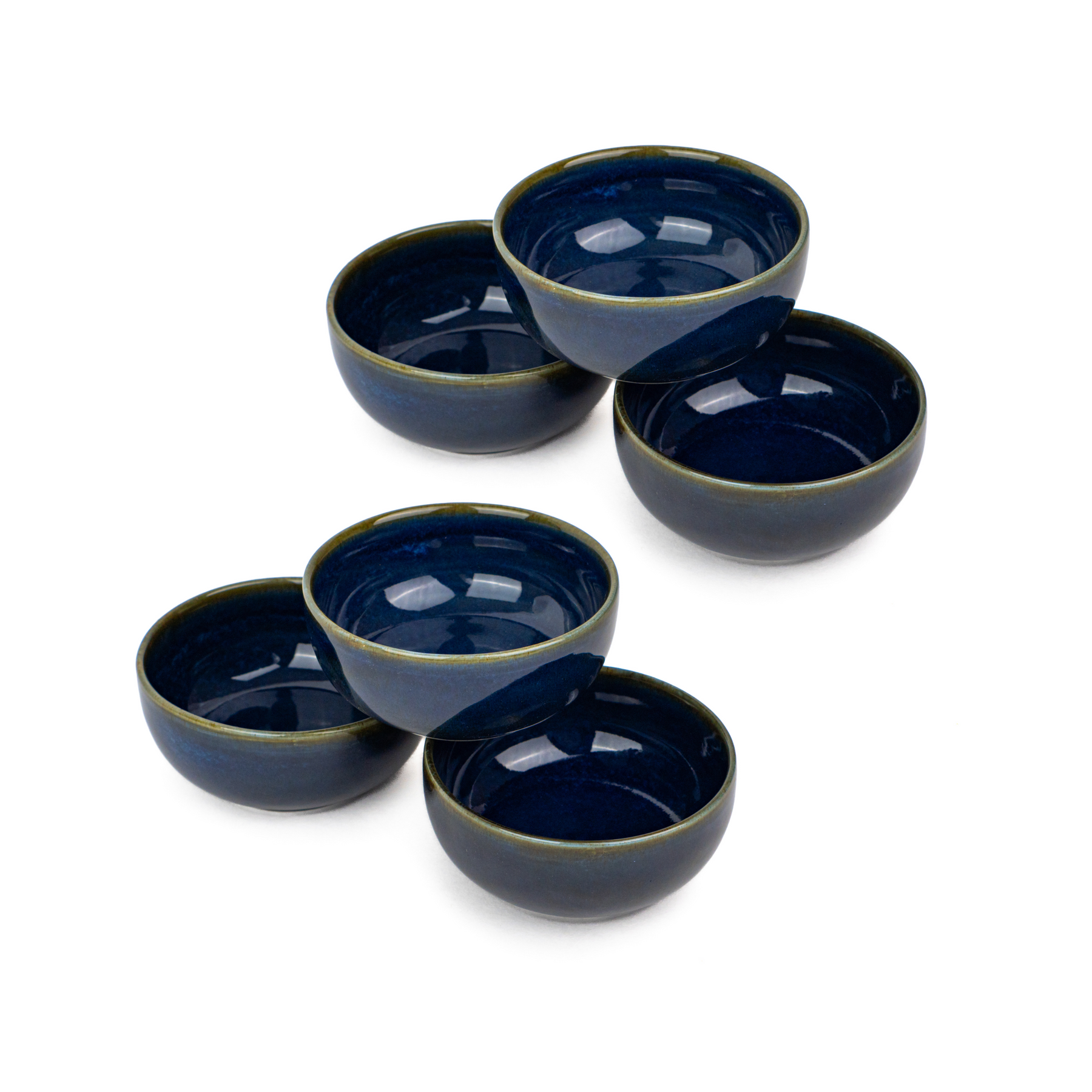 Shay Ceramic Veg Bowls Set of 6 | 180ml | Self Reactive Collection | Modern Tableware Online India