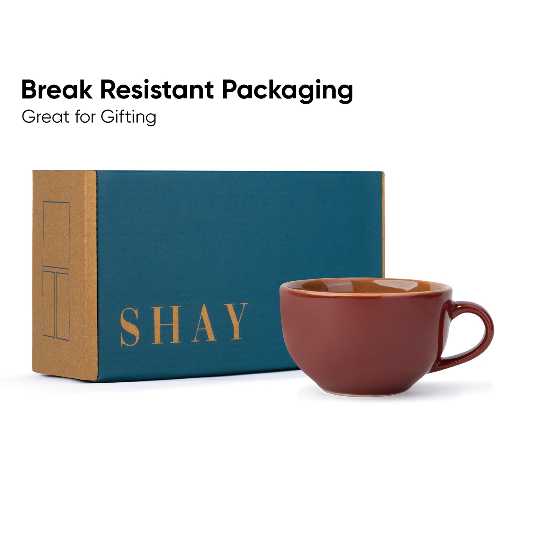 Large Ceramic Coffee Cup 320ml – Burgundy | XL Cuppa