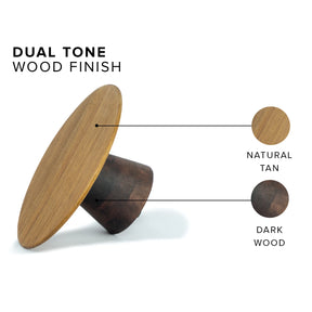 Wooden Cake Stand | Handcrafted Dual Tone Pedestal Stand for Cakes & Desserts