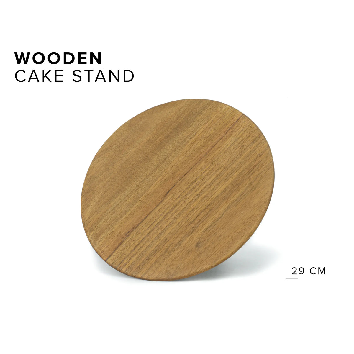 Wooden Cake Stand | Handcrafted Dual Tone Pedestal Stand for Cakes & Desserts