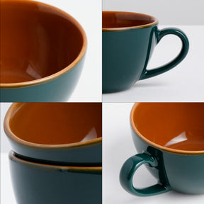 Teal Green Cappuccino Cup – 250ml | Barista Collection