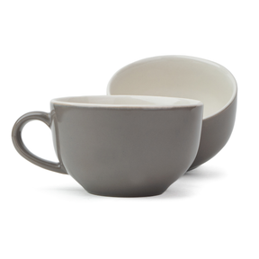 Large Grey Ceramic Coffee Cup Set 320ml | XL Cuppa Collection