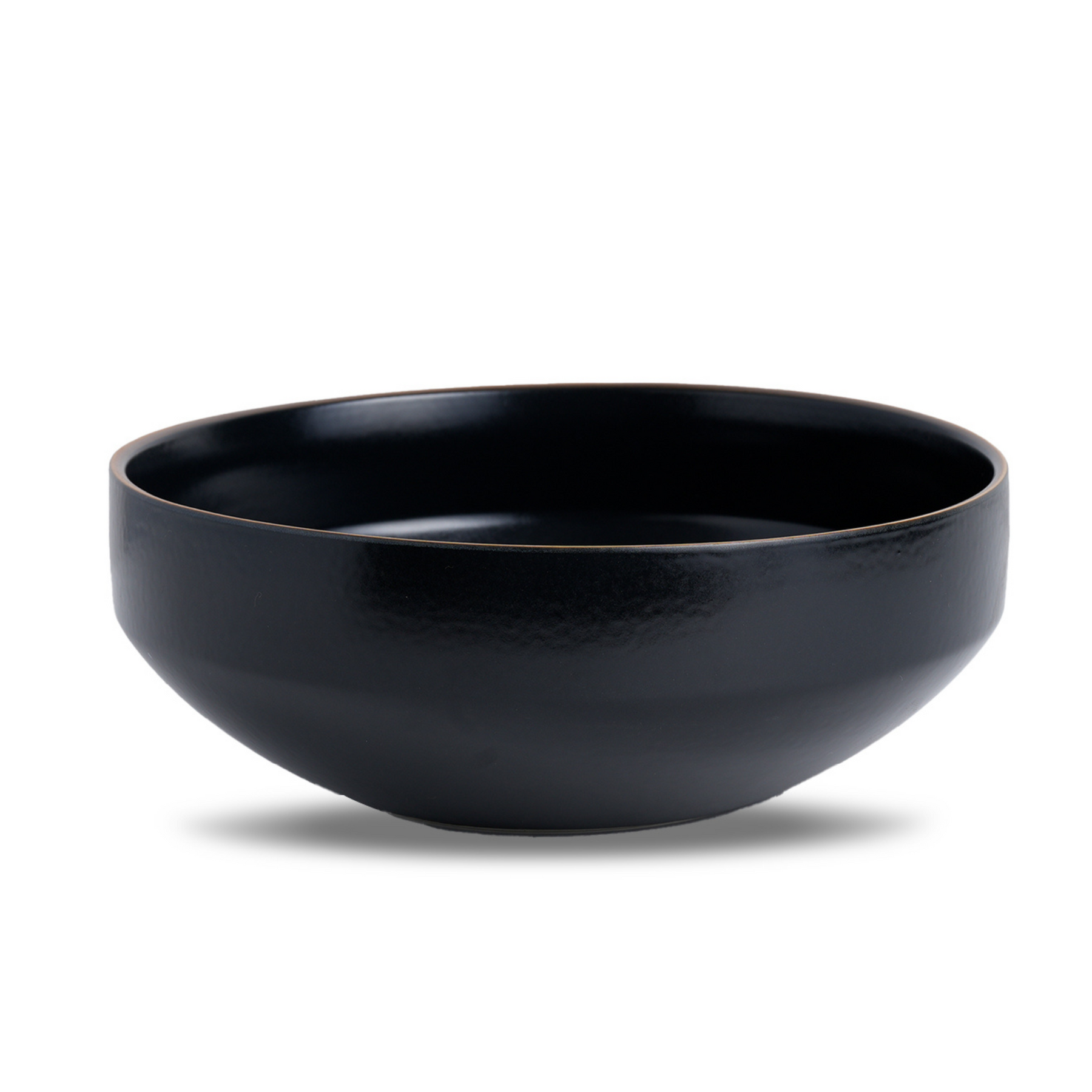 Shay Ceramic Large Serving Bowl, 1500ml | Black Matte Finish | Japandi Collection | Modern Tableware Online India
