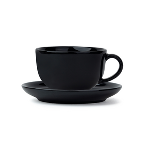 Cappuccino Cup & Saucer Set 320ml – Black | XL Cuppa