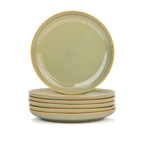 Ceramic Quarter Plates Set of 6 | Glossy Finish | Snack & Dessert Plates | Self Reactive Collection Pista