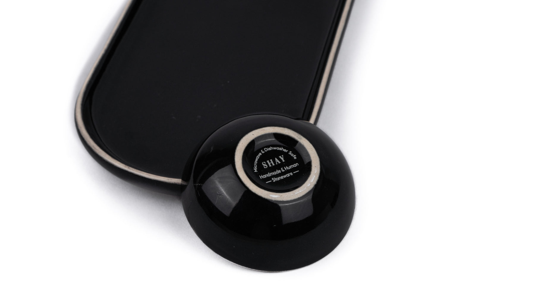 Large Oblong Ceramic Serving Platter Black | Modern Series | Big Serving Plate