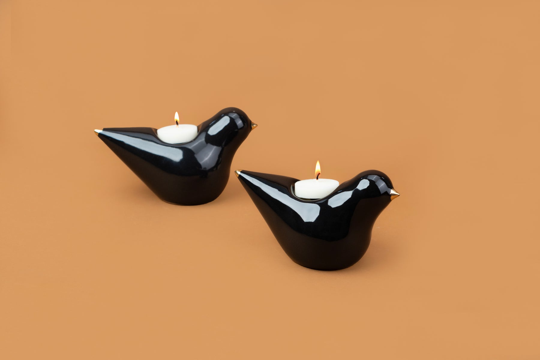 Ceramic Dove Tea Light Holder Set of 2, Decor Collection