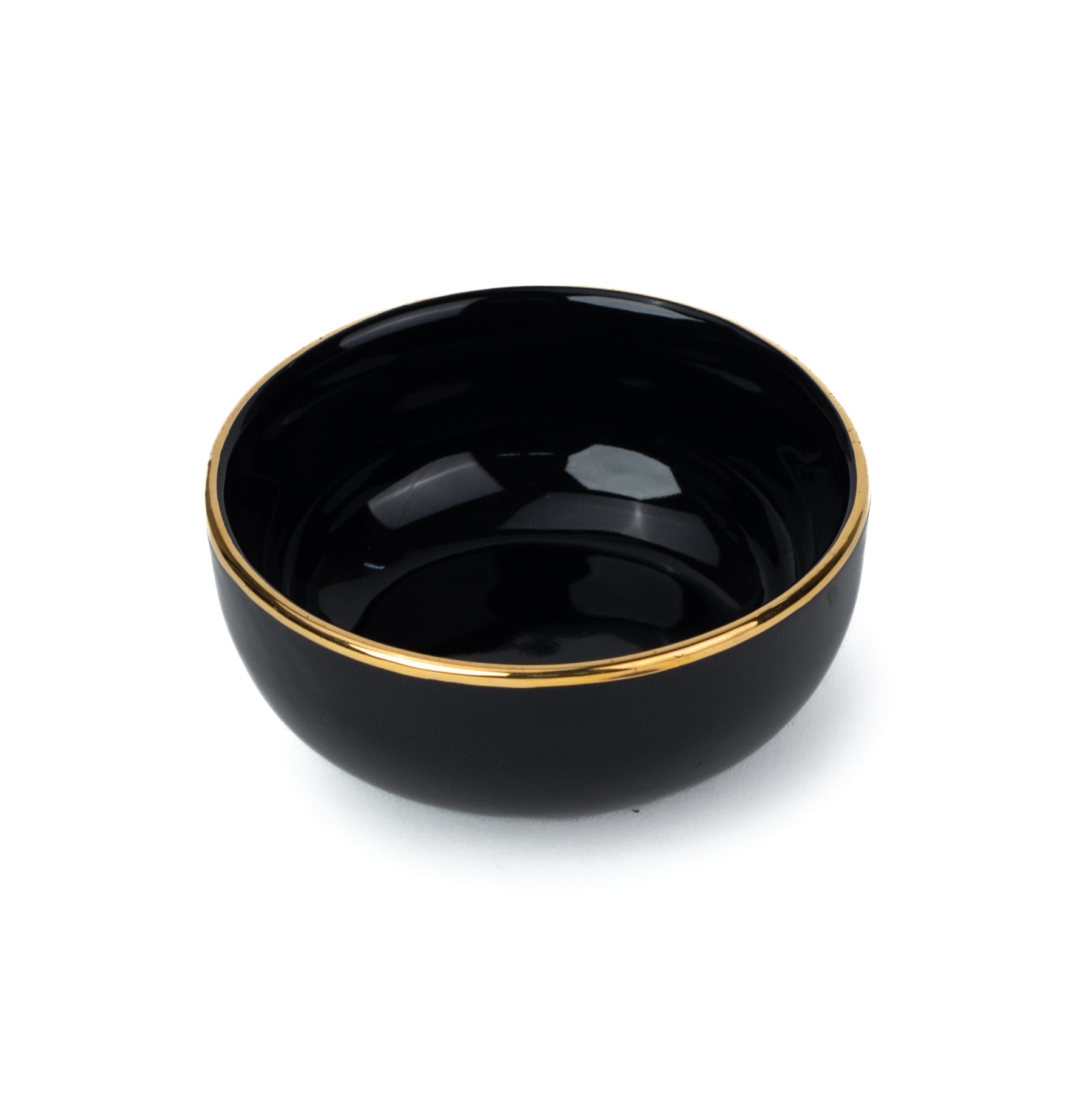 Ceramic Veg Bowls Set of 6 for Dinner | 180ml | Gold Line Collection