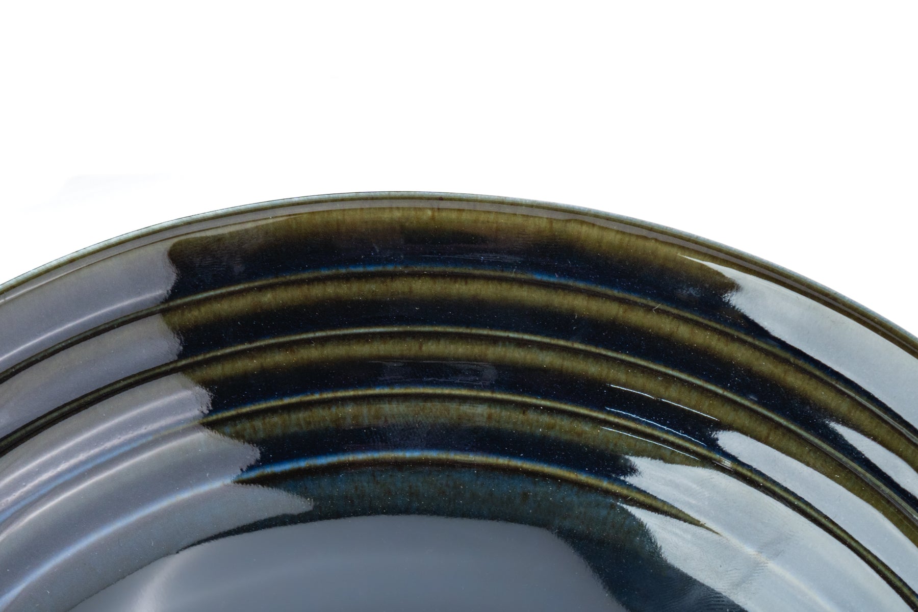 Ceramic Pasta Bowl 21cm – Blue Green | Glossy Reactive Glaze