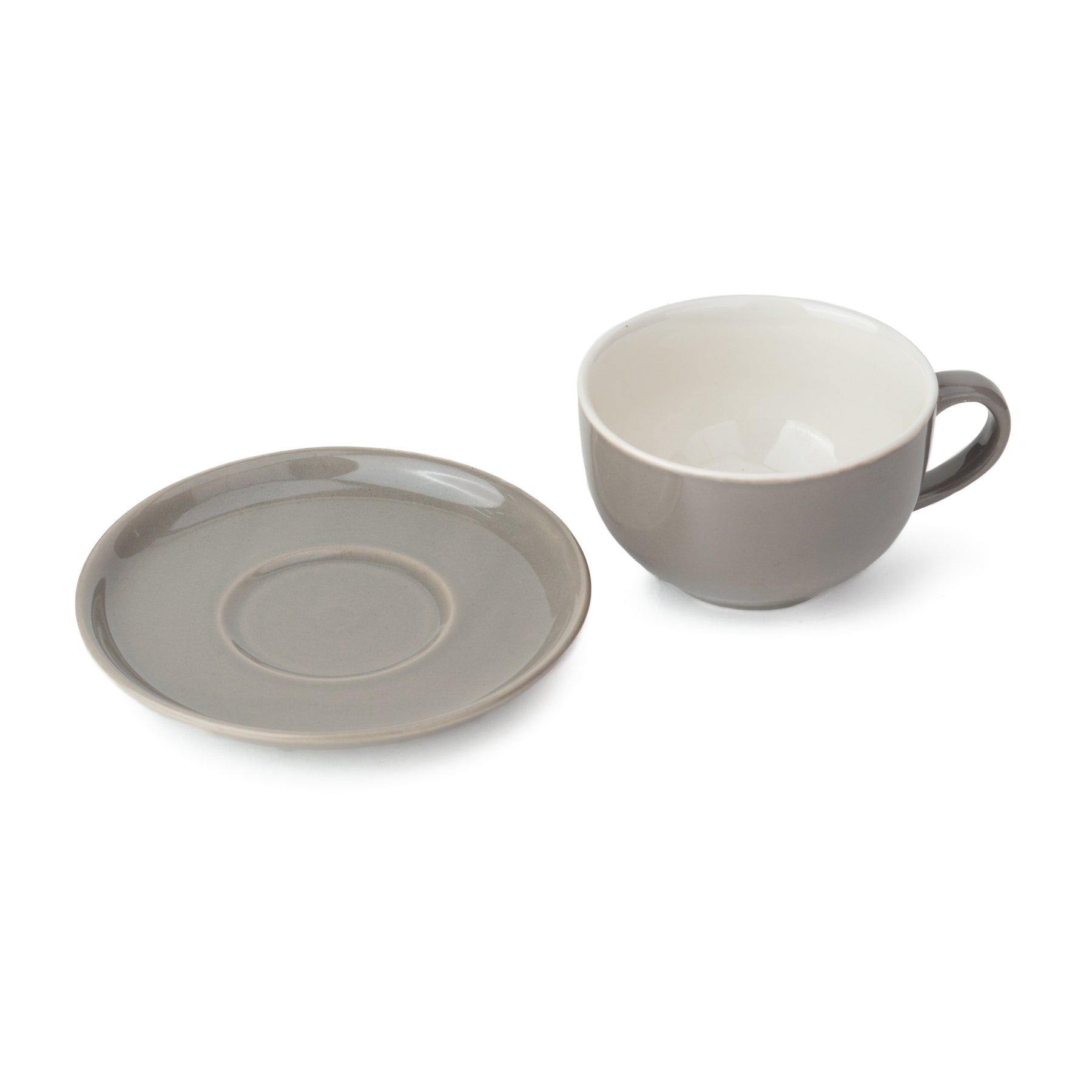 Cappuccino Cup & Saucer Set 320ml – Grey Ivory | XL Cuppa